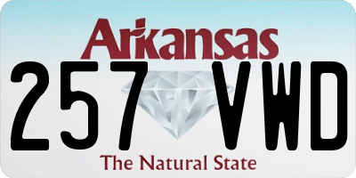 AR license plate 257VWD