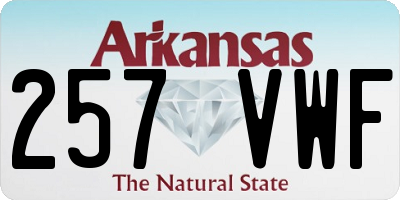 AR license plate 257VWF