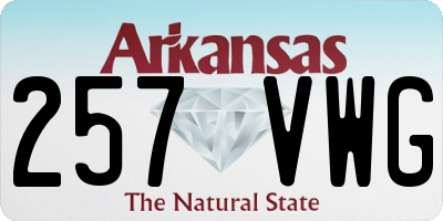 AR license plate 257VWG