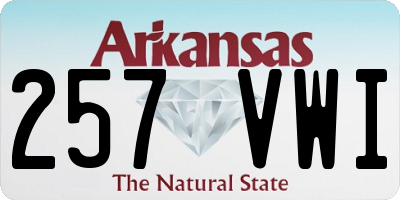 AR license plate 257VWI