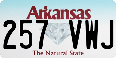 AR license plate 257VWJ