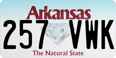 AR license plate 257VWK