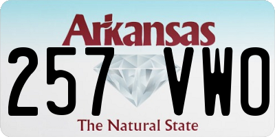 AR license plate 257VWO