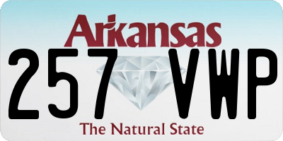 AR license plate 257VWP