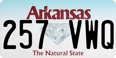 AR license plate 257VWQ