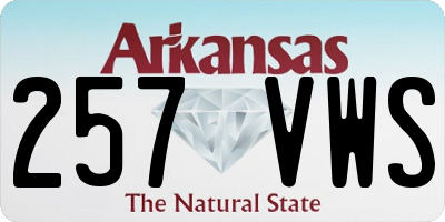 AR license plate 257VWS