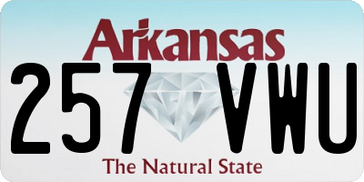 AR license plate 257VWU