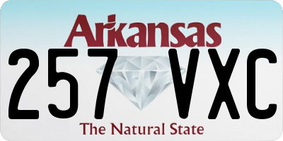 AR license plate 257VXC