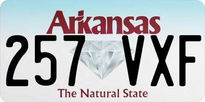 AR license plate 257VXF