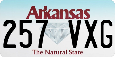 AR license plate 257VXG