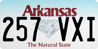 AR license plate 257VXI