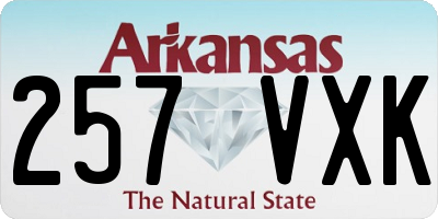 AR license plate 257VXK