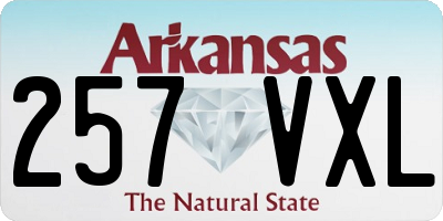 AR license plate 257VXL