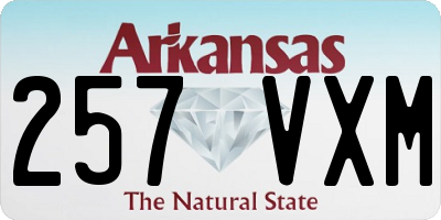 AR license plate 257VXM