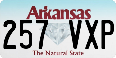 AR license plate 257VXP