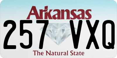 AR license plate 257VXQ
