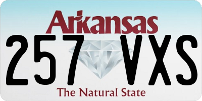 AR license plate 257VXS