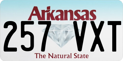AR license plate 257VXT