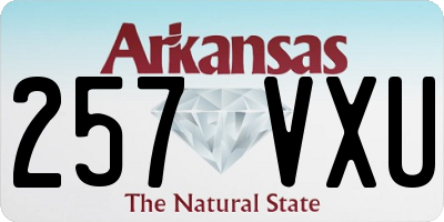 AR license plate 257VXU