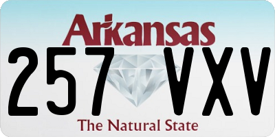 AR license plate 257VXV