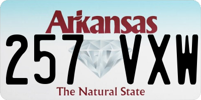 AR license plate 257VXW