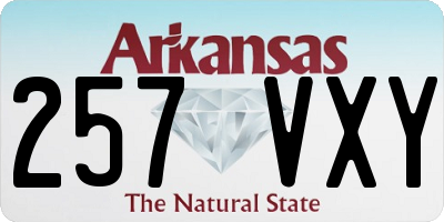 AR license plate 257VXY