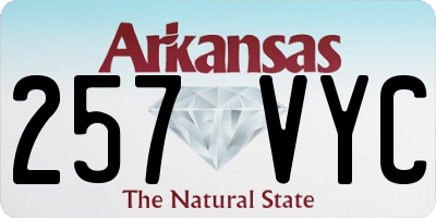 AR license plate 257VYC