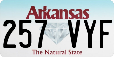 AR license plate 257VYF