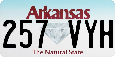 AR license plate 257VYH