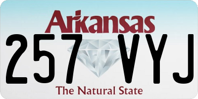 AR license plate 257VYJ
