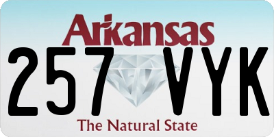 AR license plate 257VYK