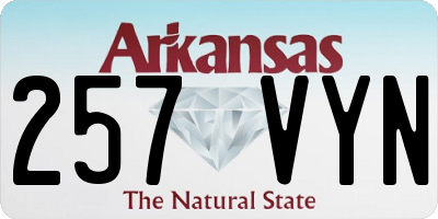 AR license plate 257VYN