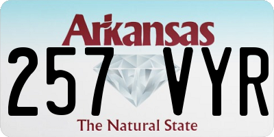 AR license plate 257VYR