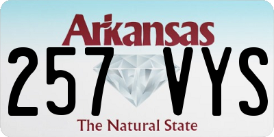 AR license plate 257VYS
