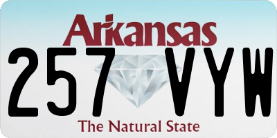 AR license plate 257VYW