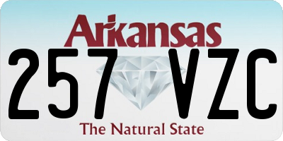 AR license plate 257VZC