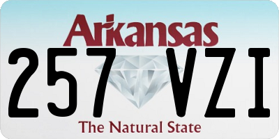 AR license plate 257VZI