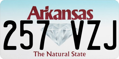 AR license plate 257VZJ