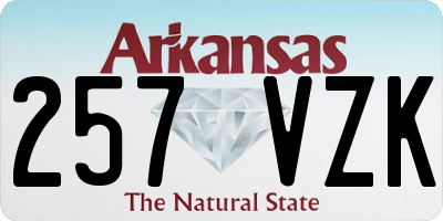 AR license plate 257VZK