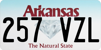 AR license plate 257VZL