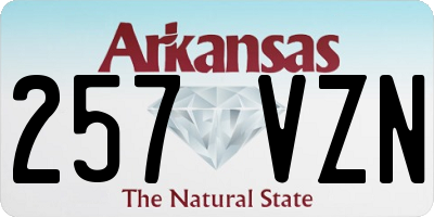 AR license plate 257VZN