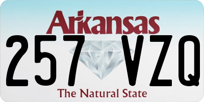 AR license plate 257VZQ