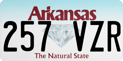 AR license plate 257VZR