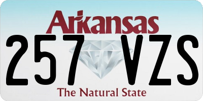 AR license plate 257VZS