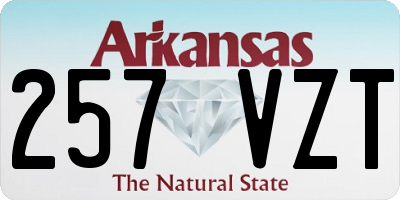 AR license plate 257VZT