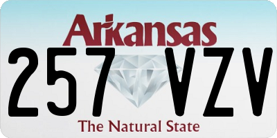 AR license plate 257VZV