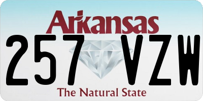 AR license plate 257VZW