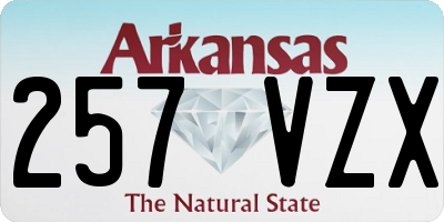AR license plate 257VZX