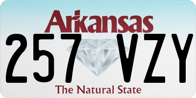 AR license plate 257VZY