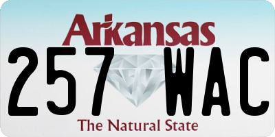 AR license plate 257WAC